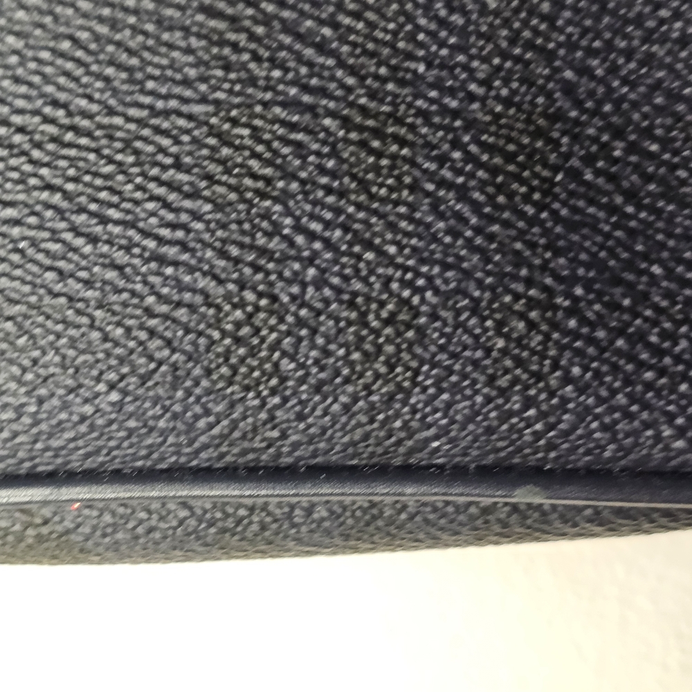 Burberry Dark Blue Pebbled Grained Leather Shoulder Bag Small Zip Top Minimalist - Picture 4 of 9